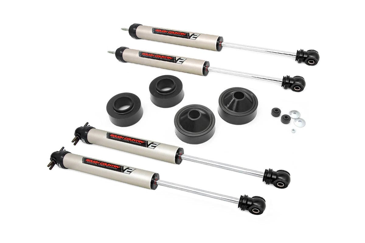 Jeep Wrangler Suspension Lift Kit - Front + Rear - Rough Country - V2 - '07-'10